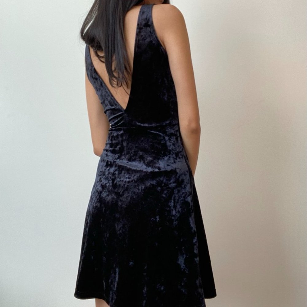 Reversible Velvet Mini Dress with beautiful back (or front)